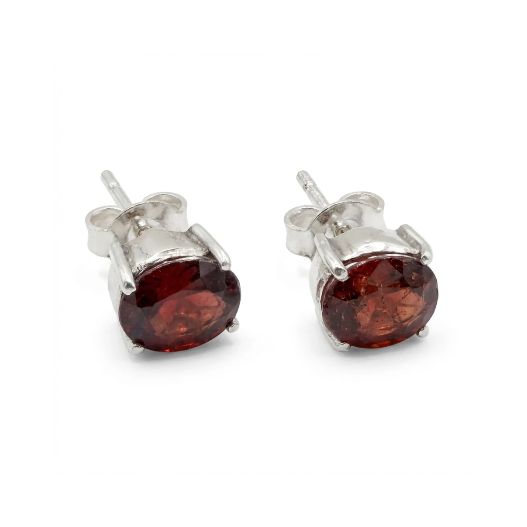 Ember Glow Hessonite Studs